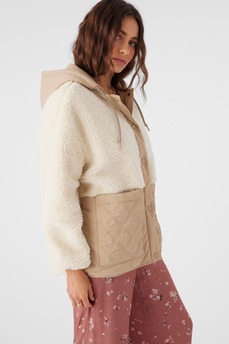Meena High Pile Fleece Quilted Jacket 8