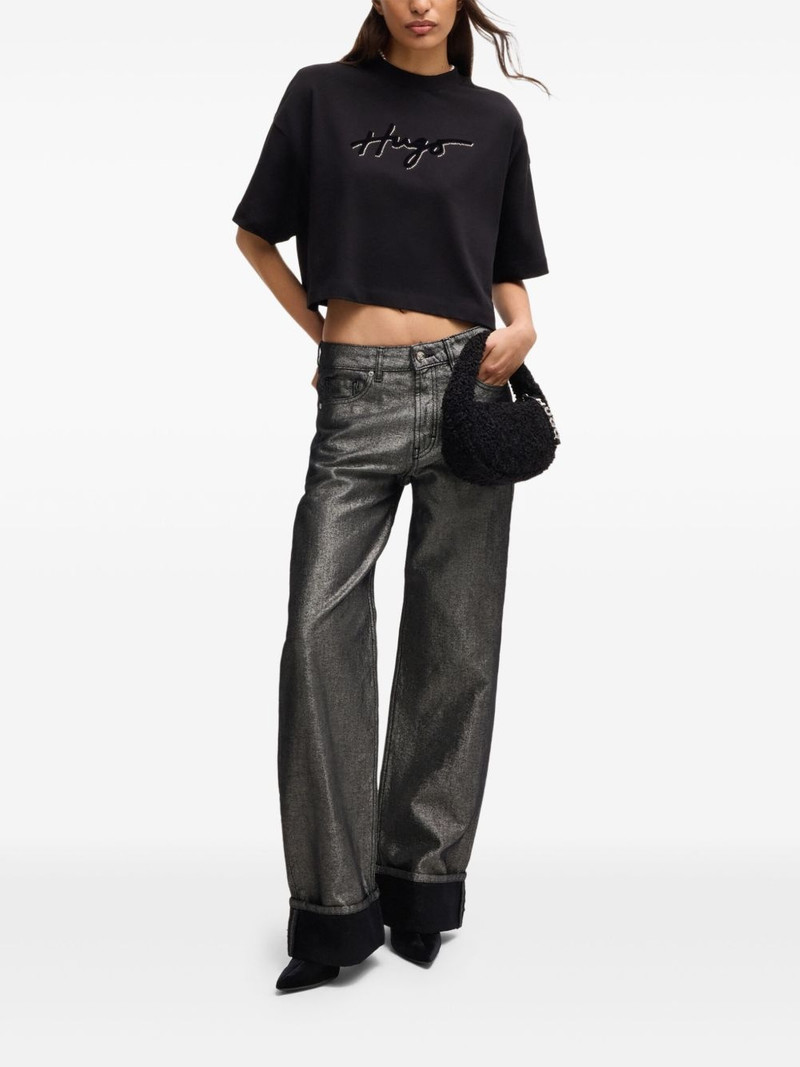 HUGO metallic hgh-waisted jeans outlook