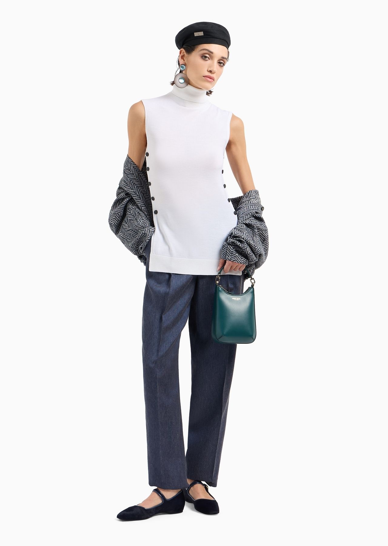 Virgin wool mock-neck top - 7