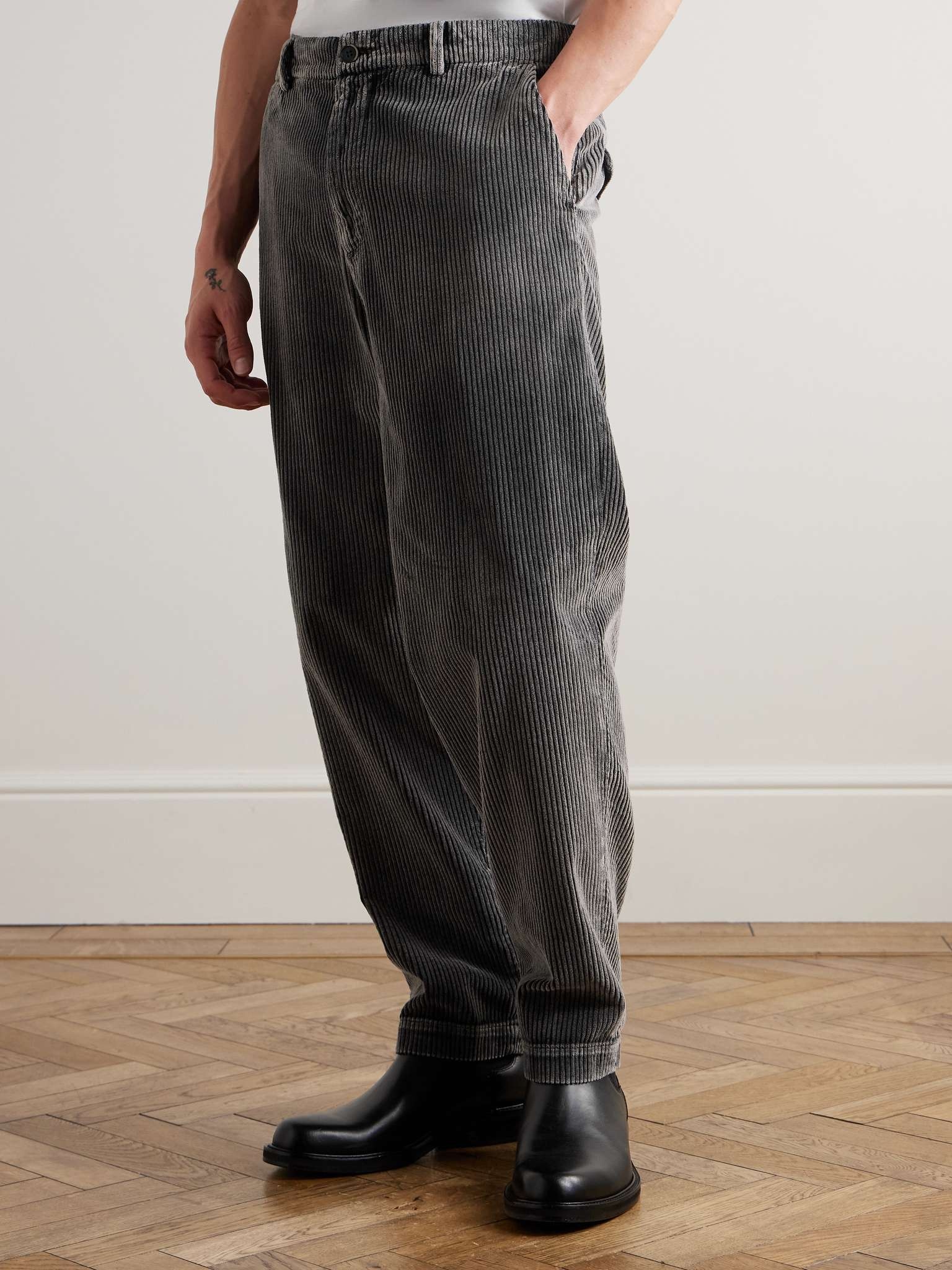 Canasta Straight-Leg Garment-Dyed Cotton-Corduroy Trousers - 3