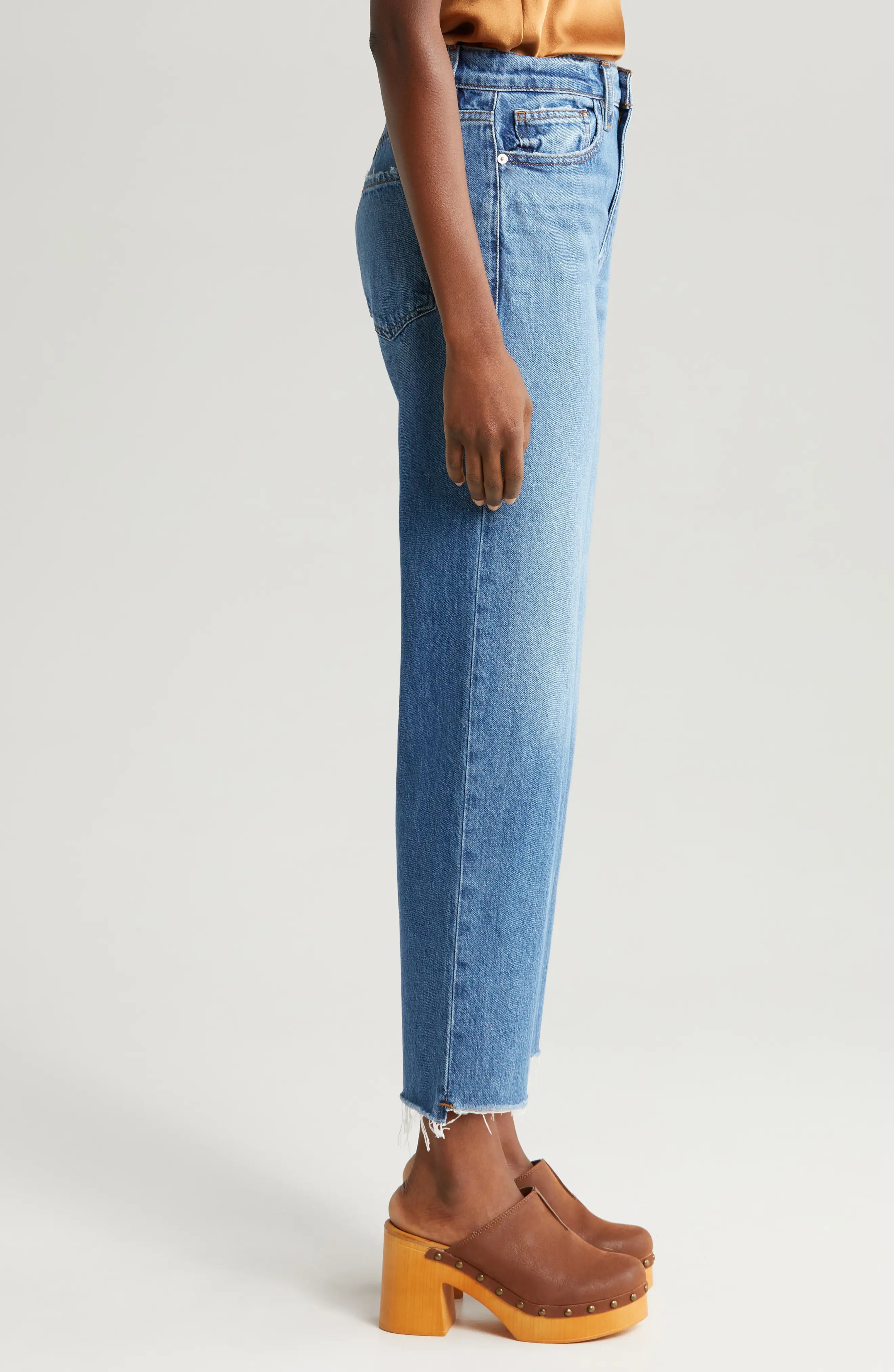 Le Jane High Waist Crop Straight Leg Jeans - 3