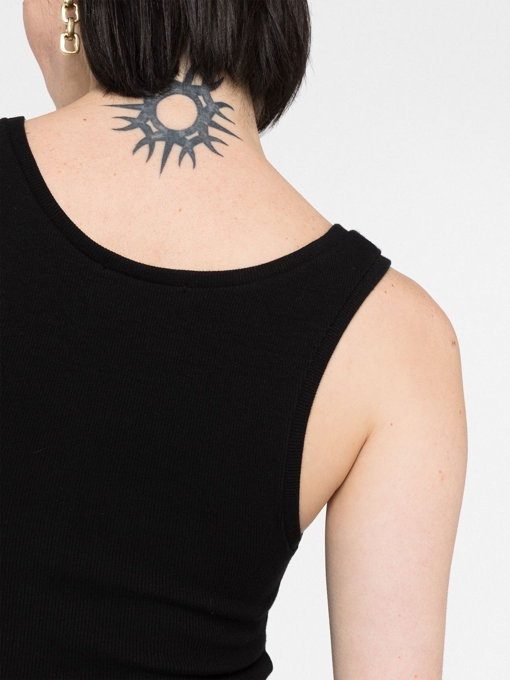 Black Sleeveless Vest Top - 3