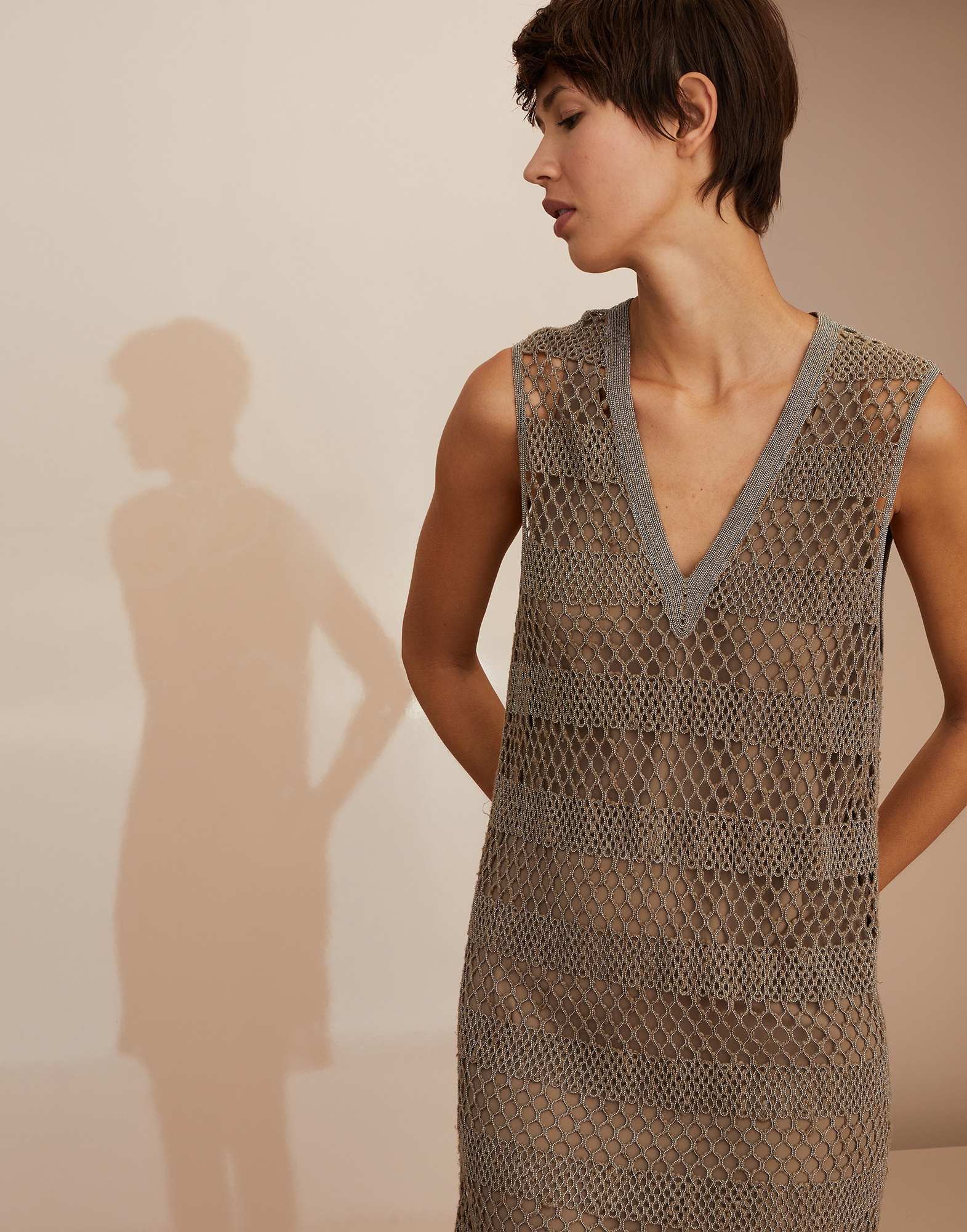 Precious net embroidery dress - 4