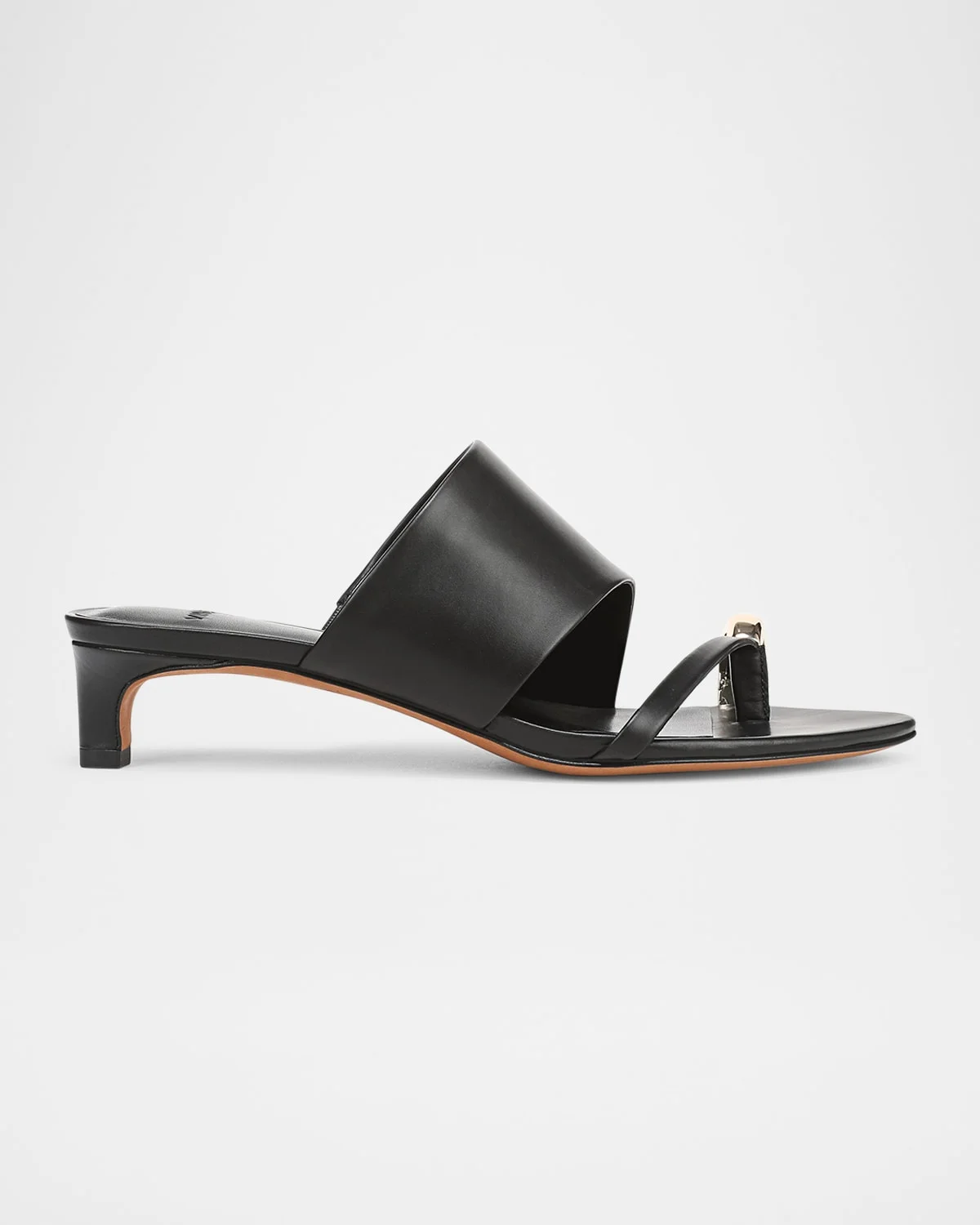 Suzie Leather Kitten-Heel Sandals - 1