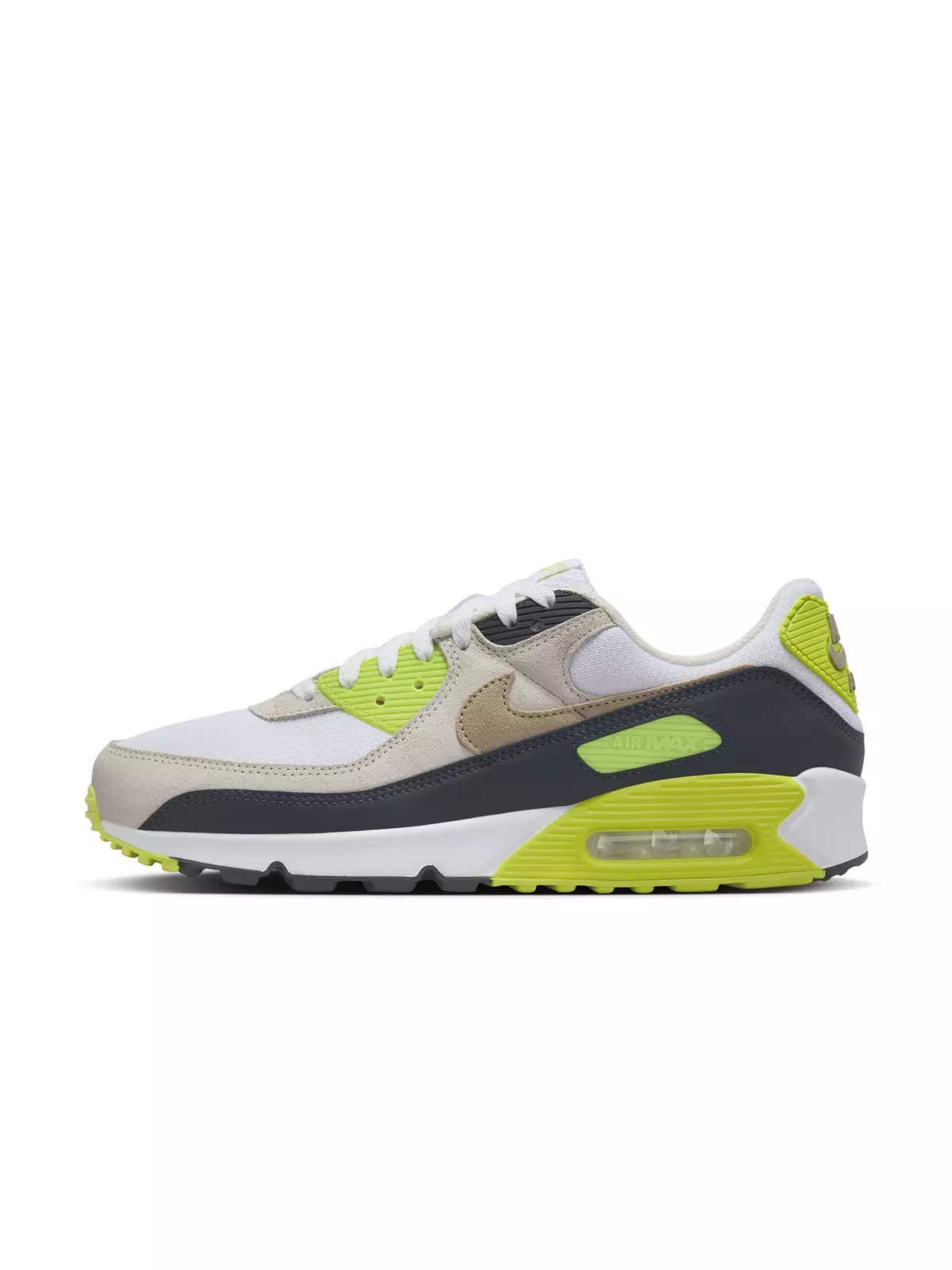Air Max 90 "White/Cyber/Dark Smoke Grey/Khaki" Men's Shoe - 2