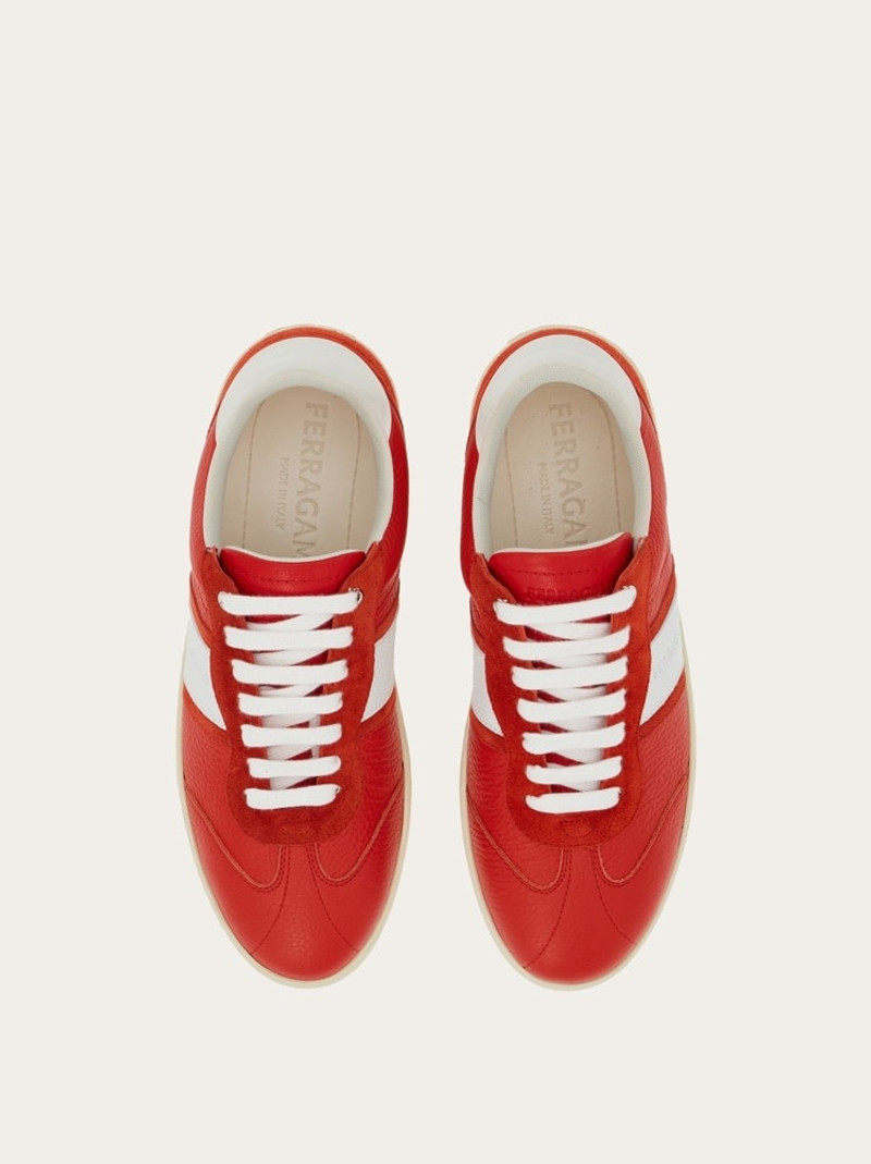 FERRAGAMO LOW SNEAKER WITH SIGNATURE outlook