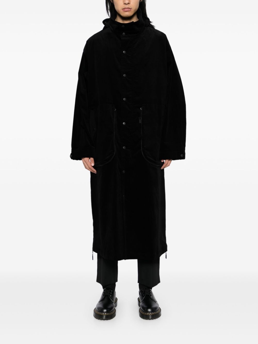 hooded trench coat - 2