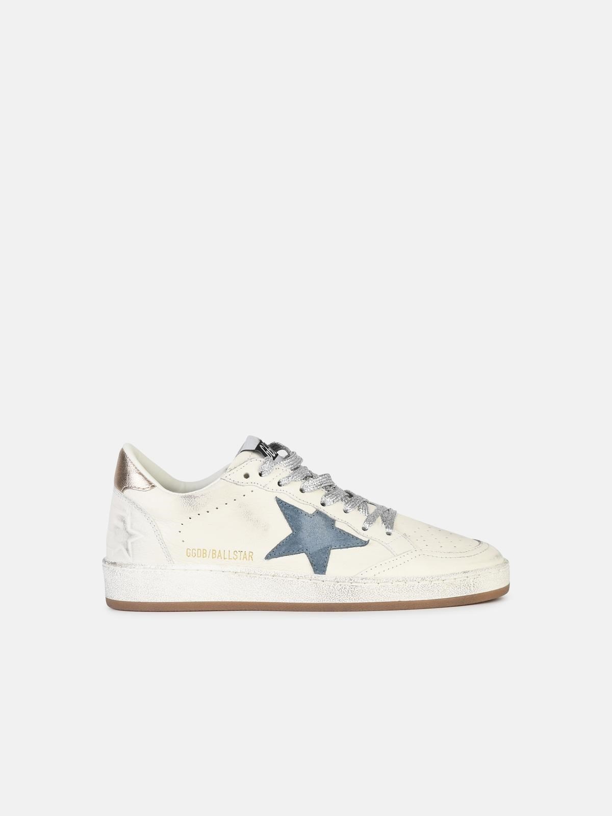 'BALL STAR' WHITE LEATHER SNEAKERS - 1