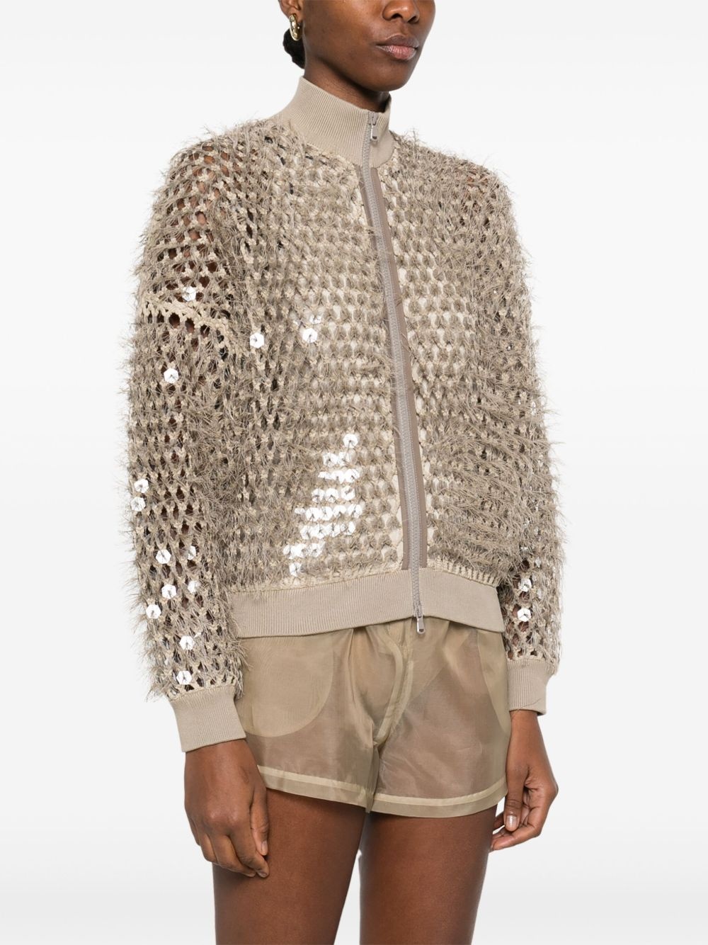 openwork jacket - 3