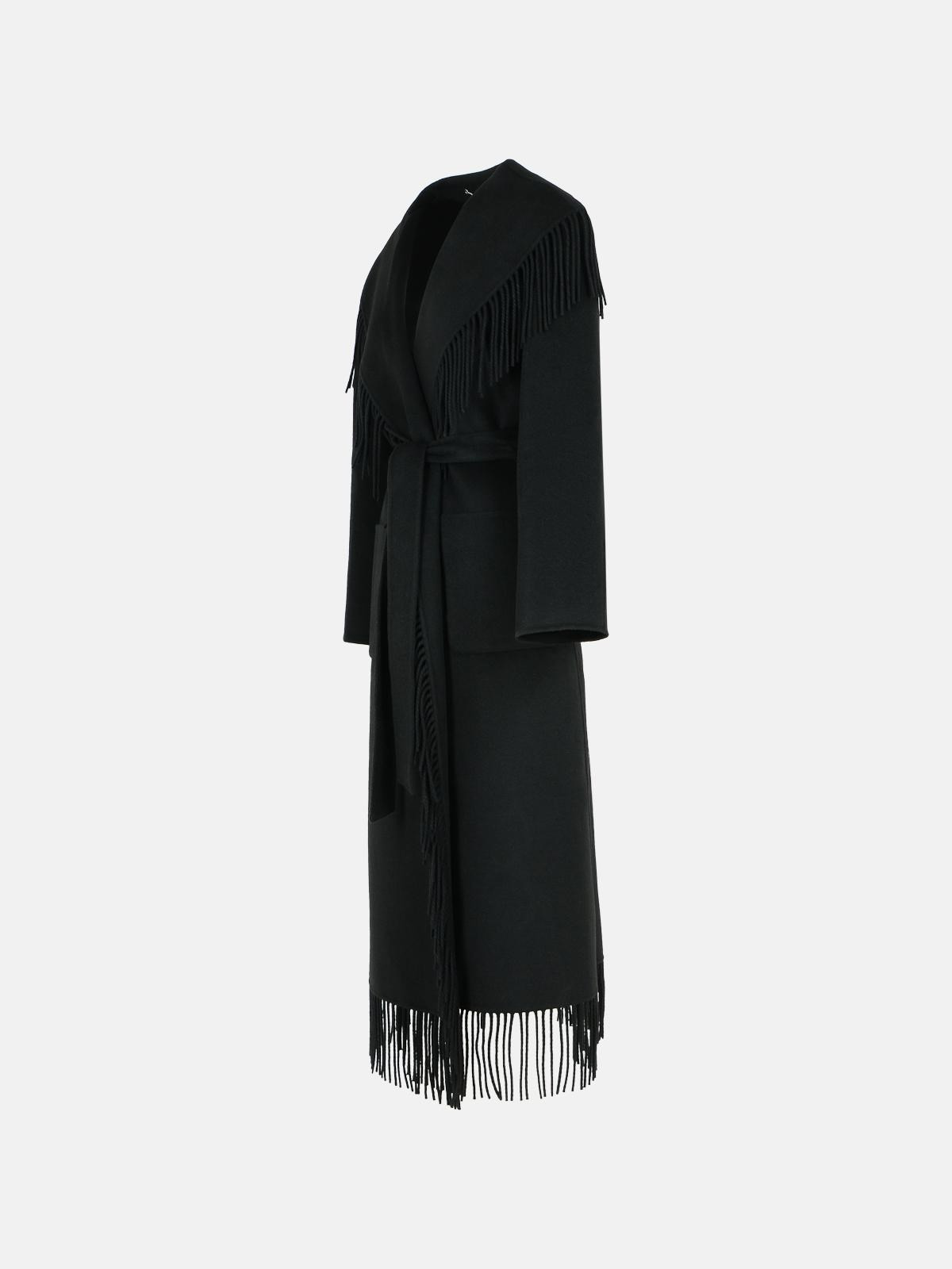 'CARRIE' BLACK WOOL BLEND COAT - 2