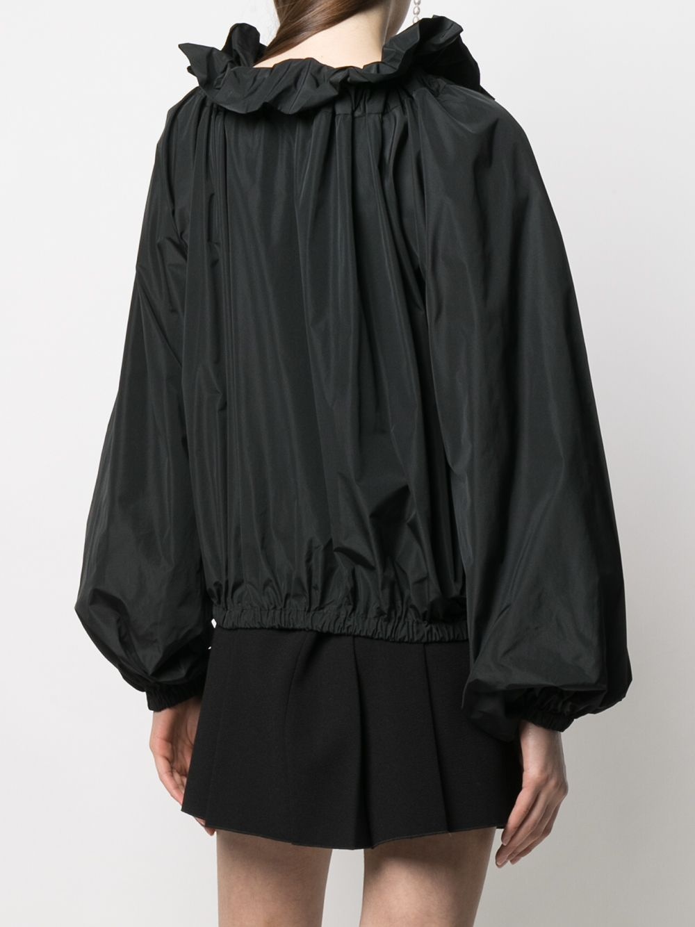 grosgrain puff-sleeve blouse - 4
