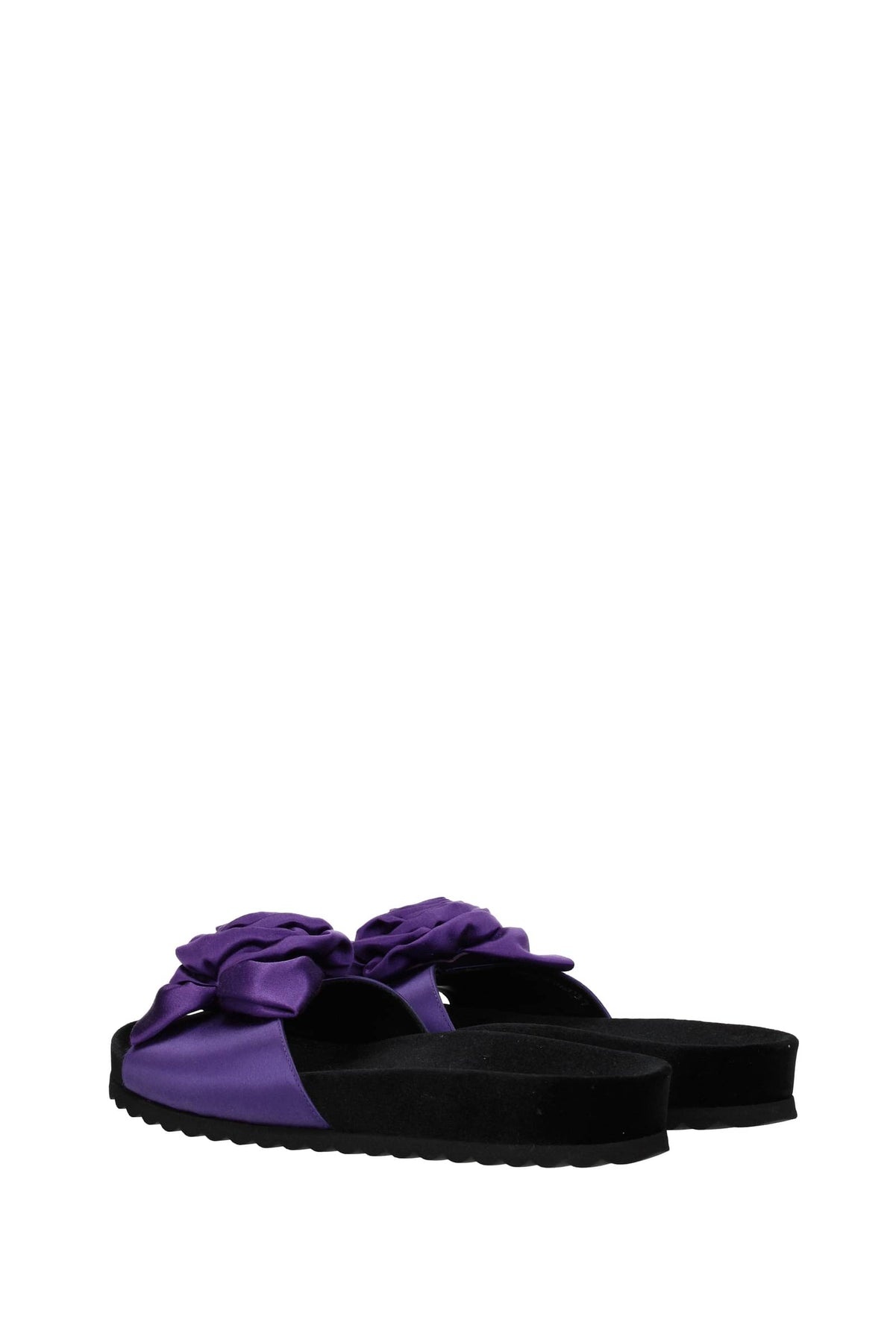 Slippers and clogs Satin Violet - 4