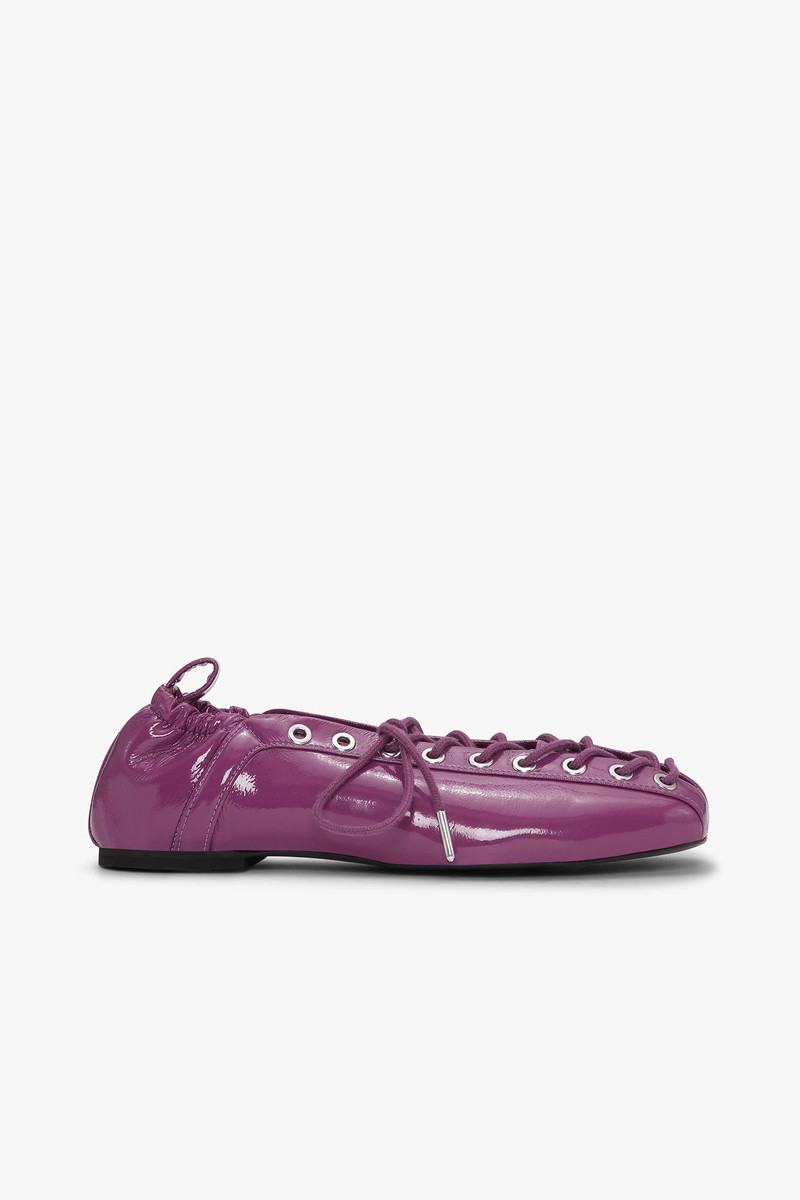 PURPLE LACE-UP BALLERINAS 1