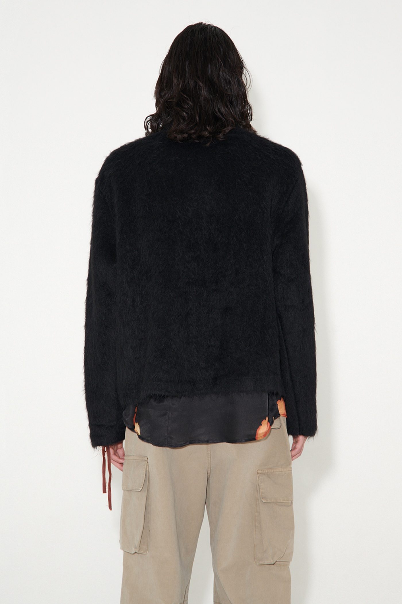 ジャケット・アウター OUR LEGACY SHRUNKEN FULLZIP POLO ALPACA Our Legacy - Shrunken Fullzip Polo Black Alpaca