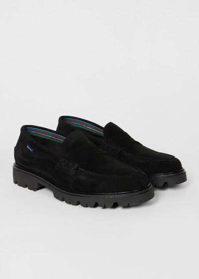 Paul Smith Black Suede 'Bolzano' Loafers outlook
