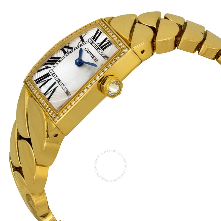Pre-owned Cartier La Dona De Cartier Diamond Silver Guilloche Dial Ladies Watch WE60020H - 2