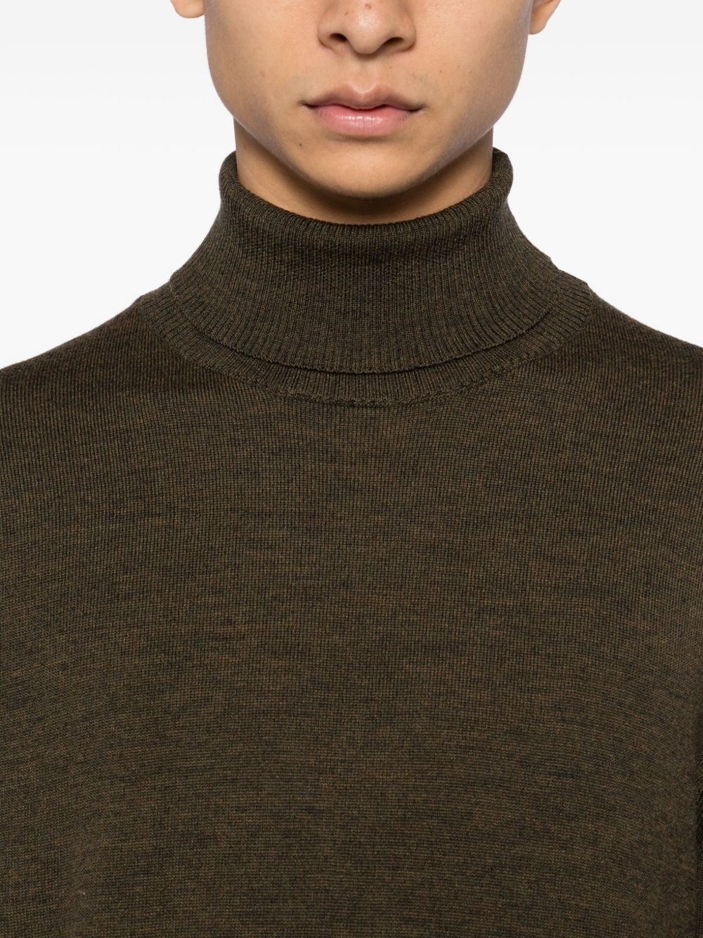 turtleneck wool sweater - 5