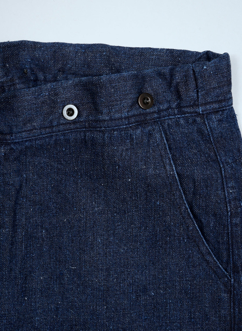 Hospital Pant Hemp Denim in Indigo 4