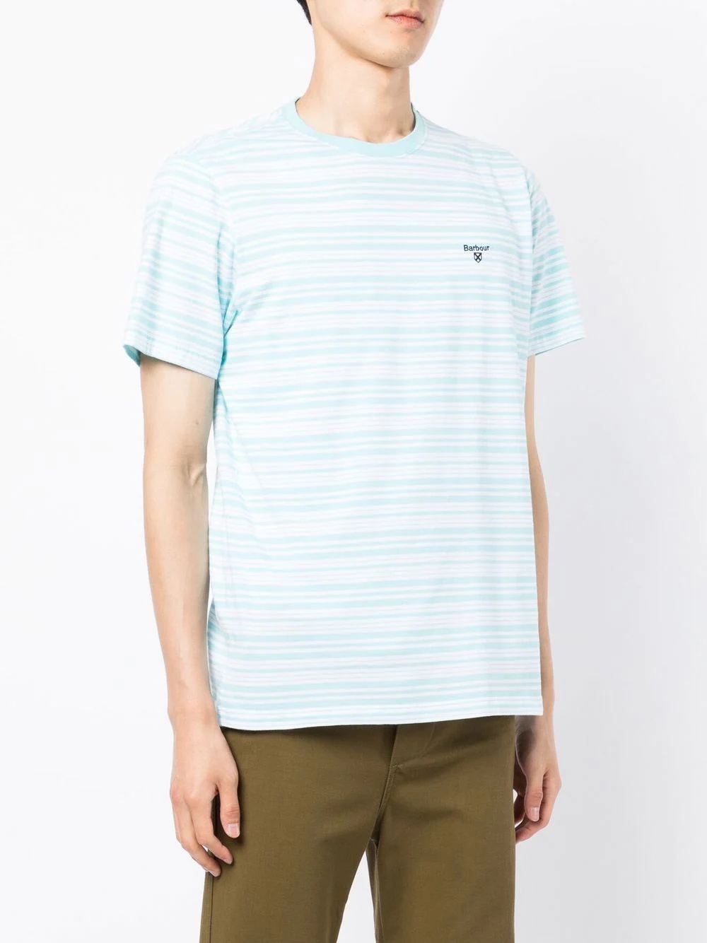 logo-print striped T-shirt - 3