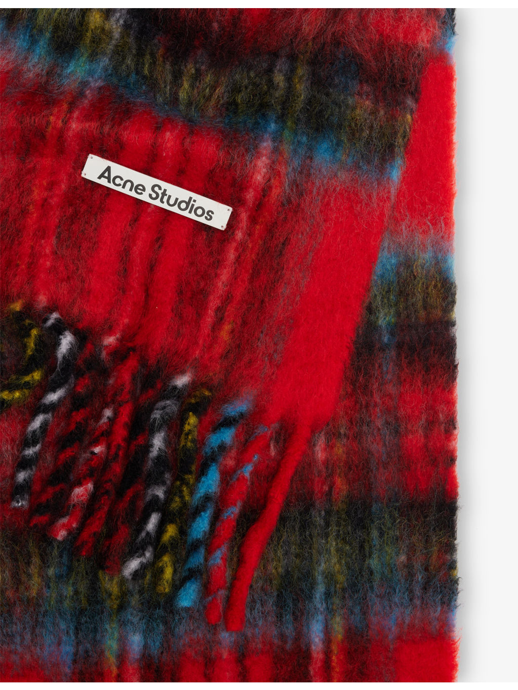 Check Mohair-Wool Blend Scarf - 2
