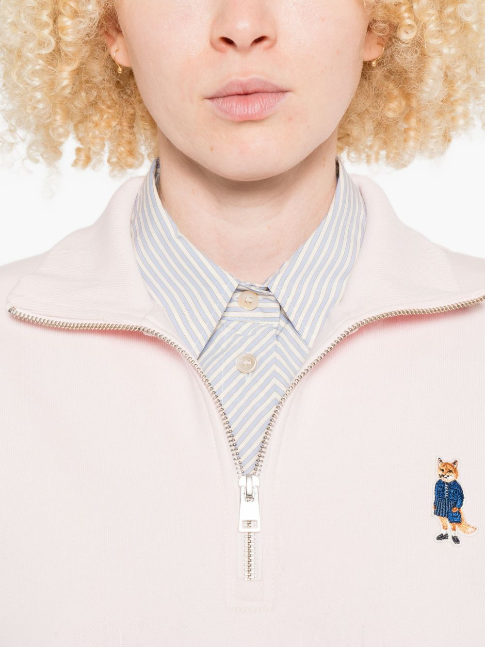 embroidered-logo sweatshirt - 5