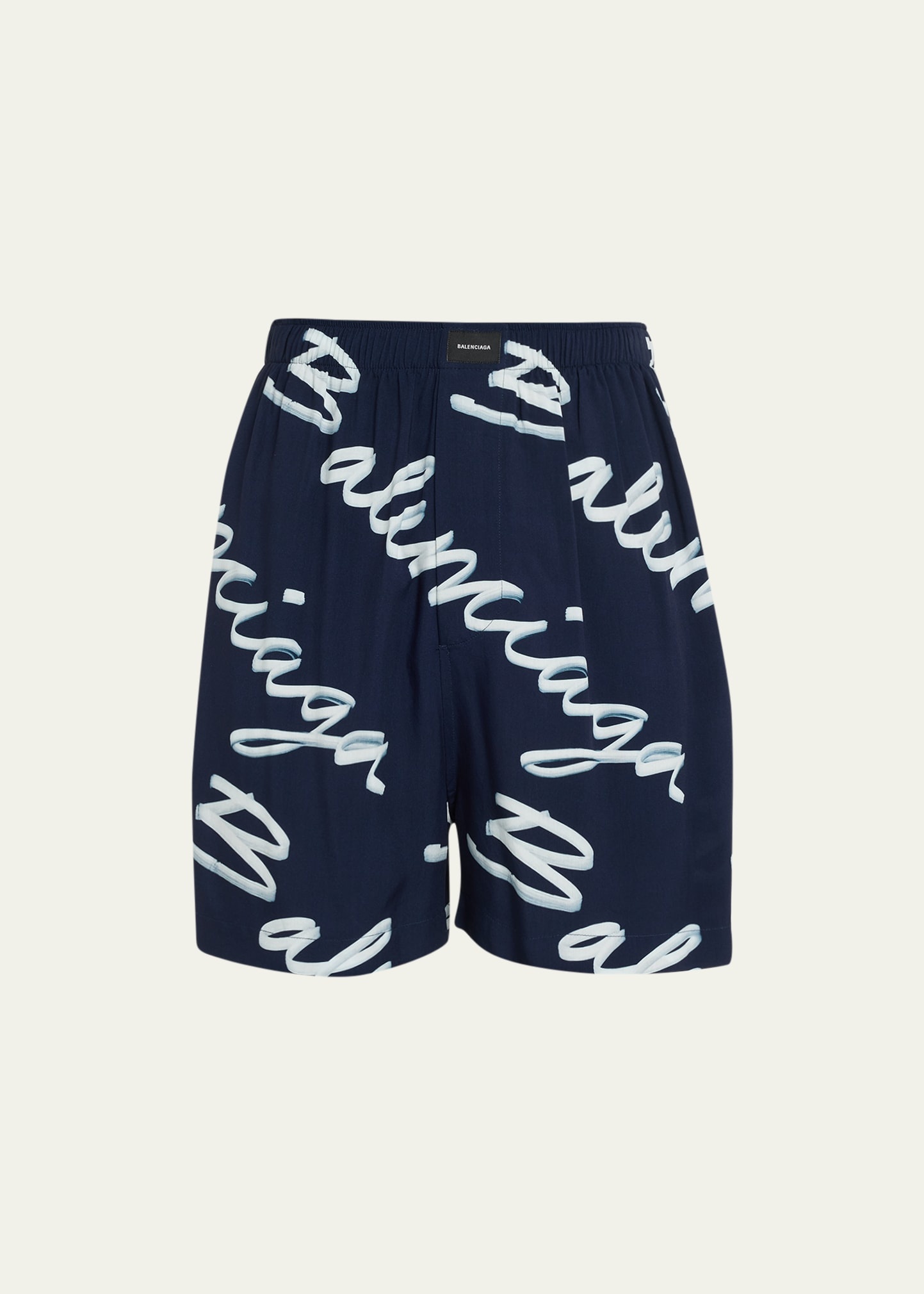 Men's Scribble-Print Pull-On Shorts - 1