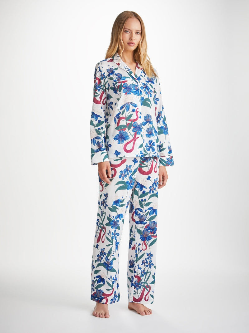 Derek Rose Women's Pajamas Ledbury 68 Cotton Batiste Multi outlook