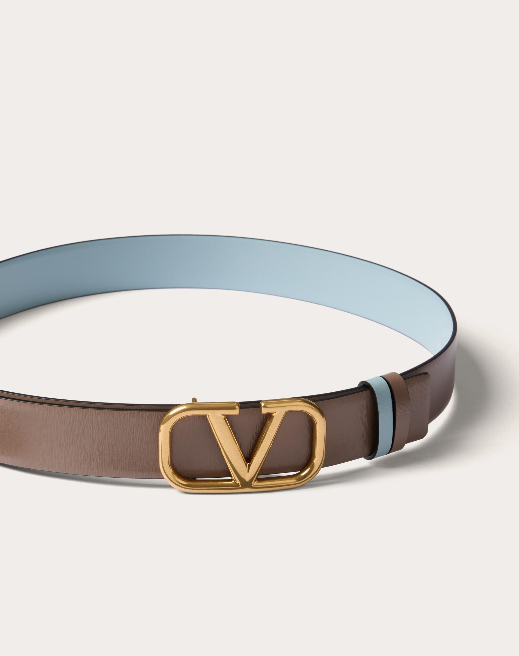 REVERSIBLE VLOGO SIGNATURE BELT IN GLOSSY CALFSKIN 30 MM - 4