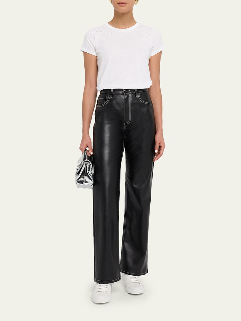 rag & bone Shea Straight Faux-Leather Pants outlook