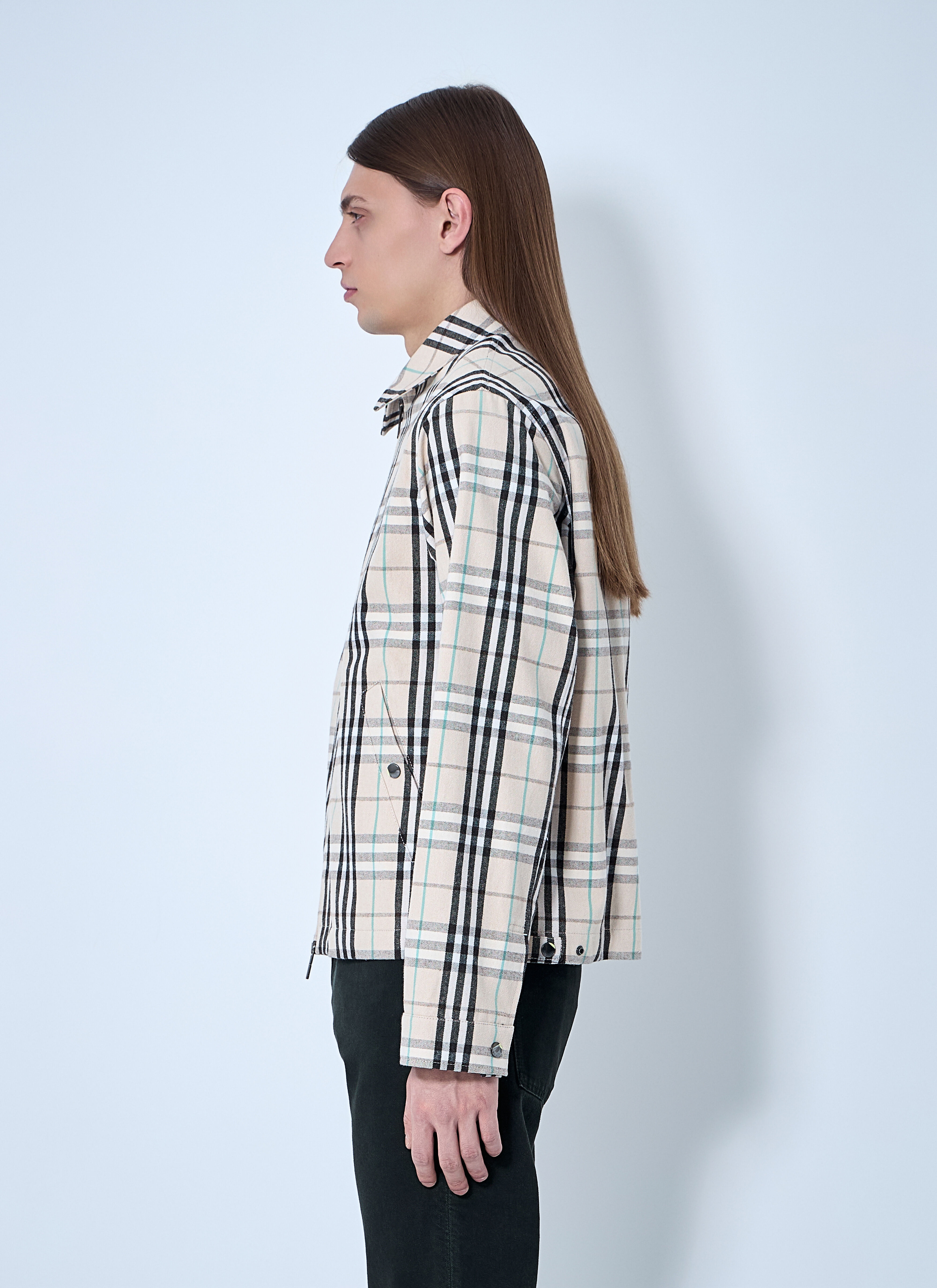 Check Cotton Harrington Jacket - 3
