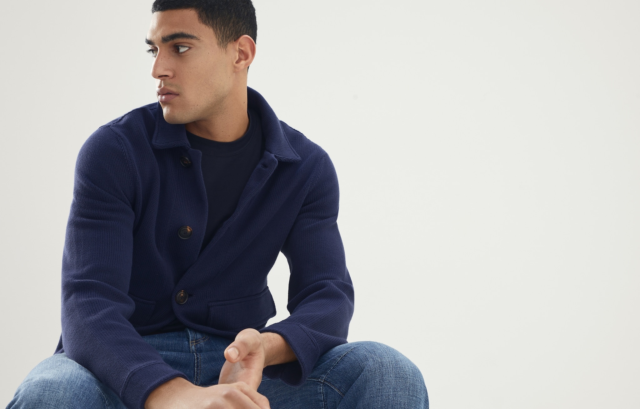 Cotton cardigan with patch pockets - 5