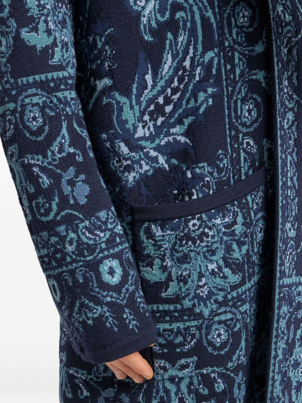 paisley-jacquard cardigan - 5