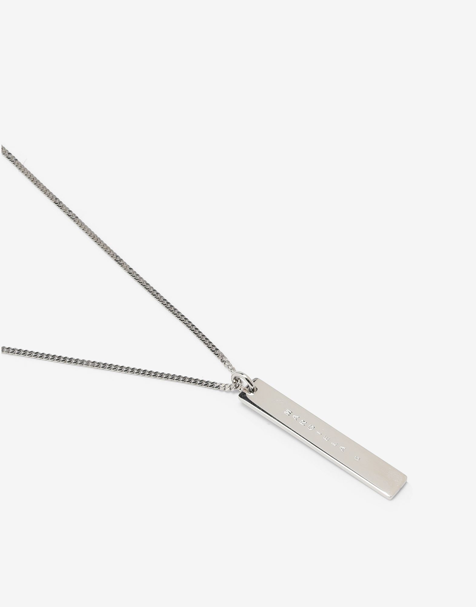 Logo tab chain necklace - 3
