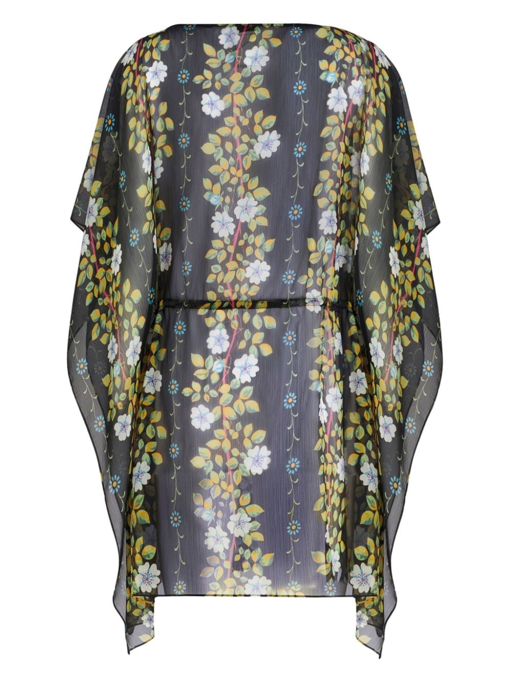 floral-print kaftan minidress - 6