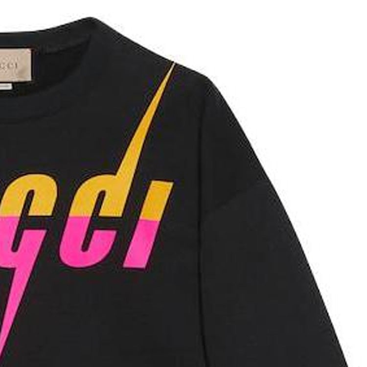 GUCCI Cotton jersey printed sweatshirt with Gucci Blade print 'Black' 715919-XJFL9-1152 - 6