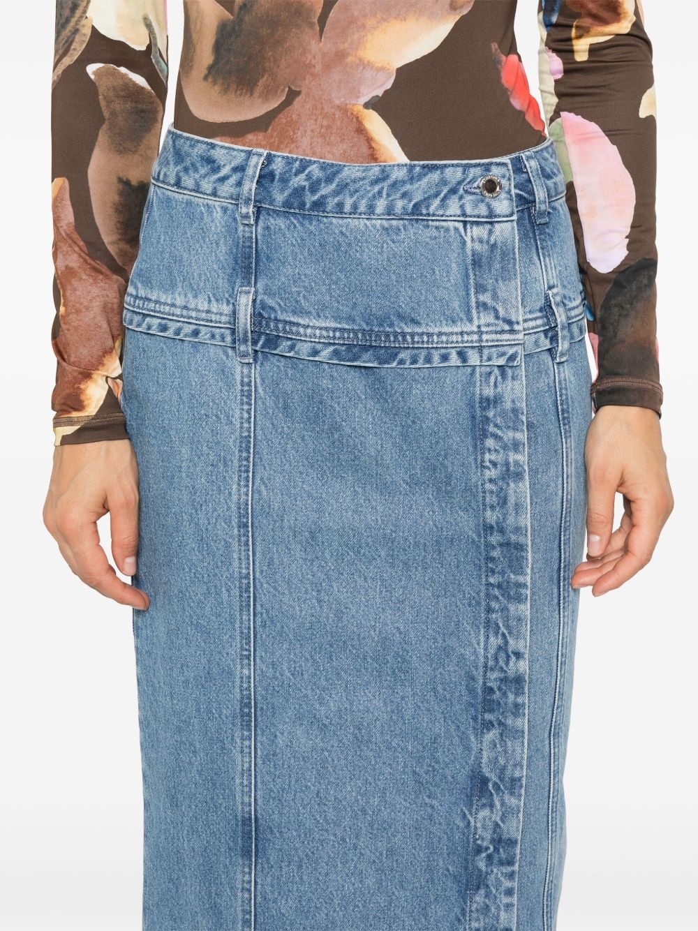 denim midi skirt - 5
