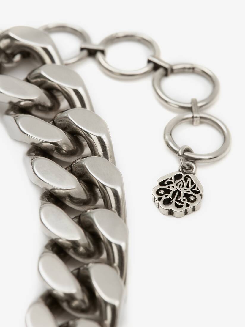Chain Choker in Antique Silver - 4