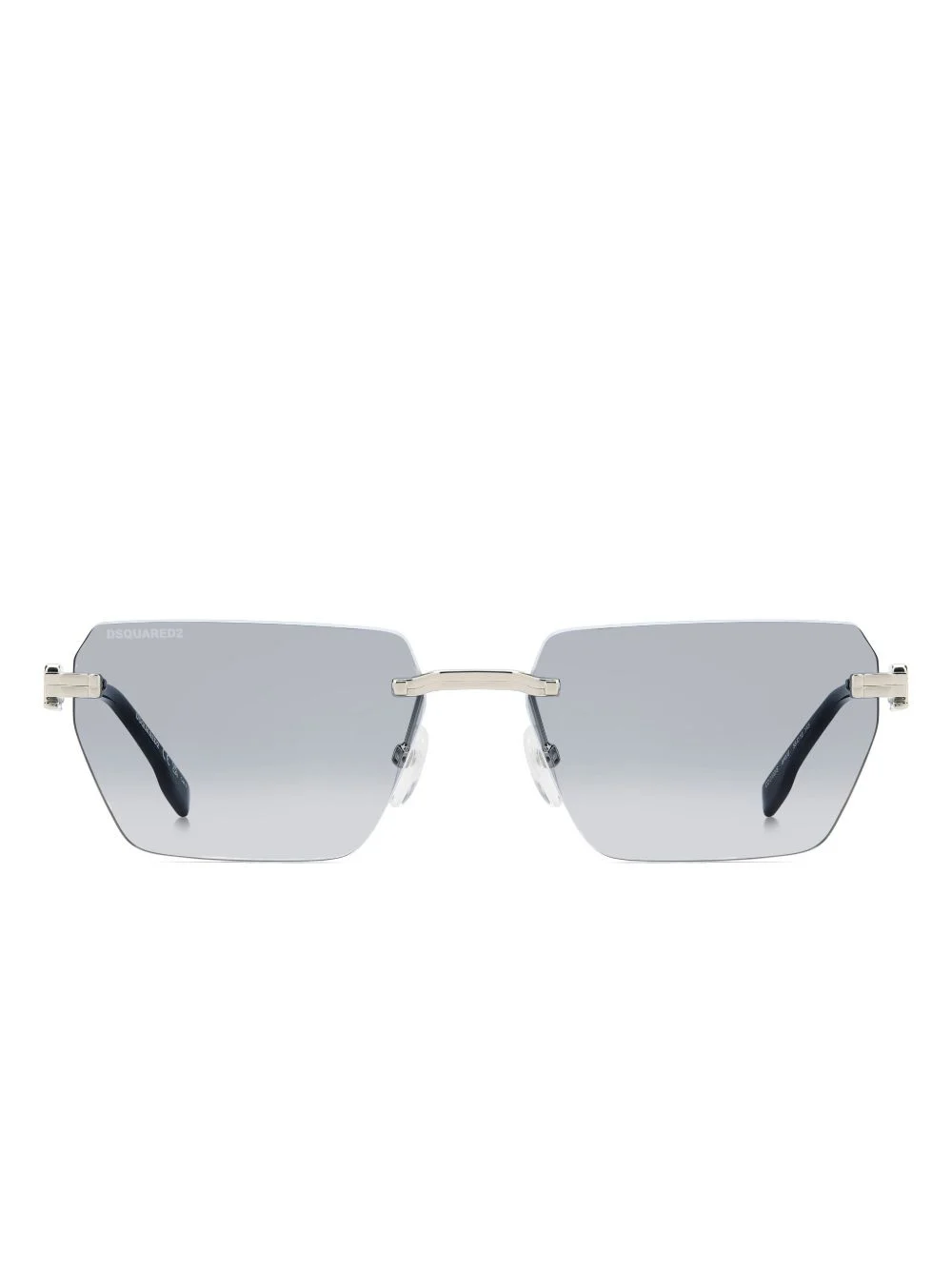 logo-plaque geometric sunglasses - 1