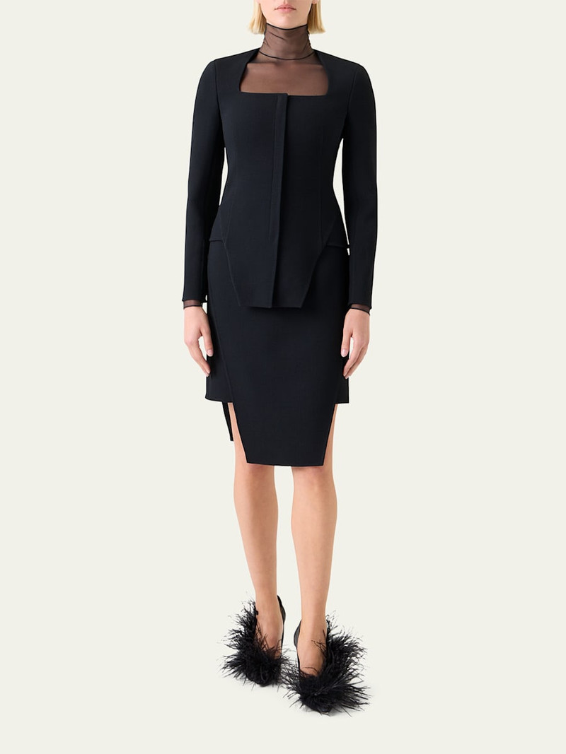 AKRIS Desiree Double-Face Trapezoid Jacket outlook