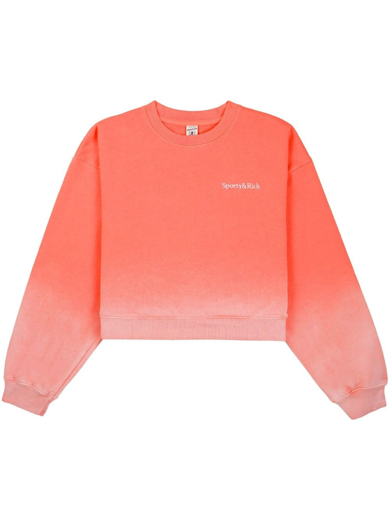 Dip Dye logo-embroidered sweatshirt 1