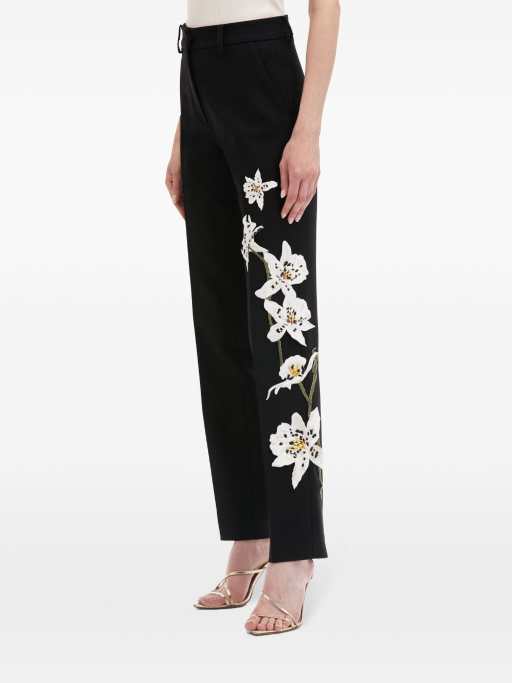 Watercolor Orchid trousers - 5