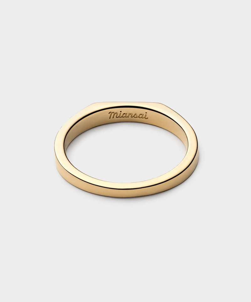 Miansai Miansai Gold Thin Geo Ring Diamond Ring outlook