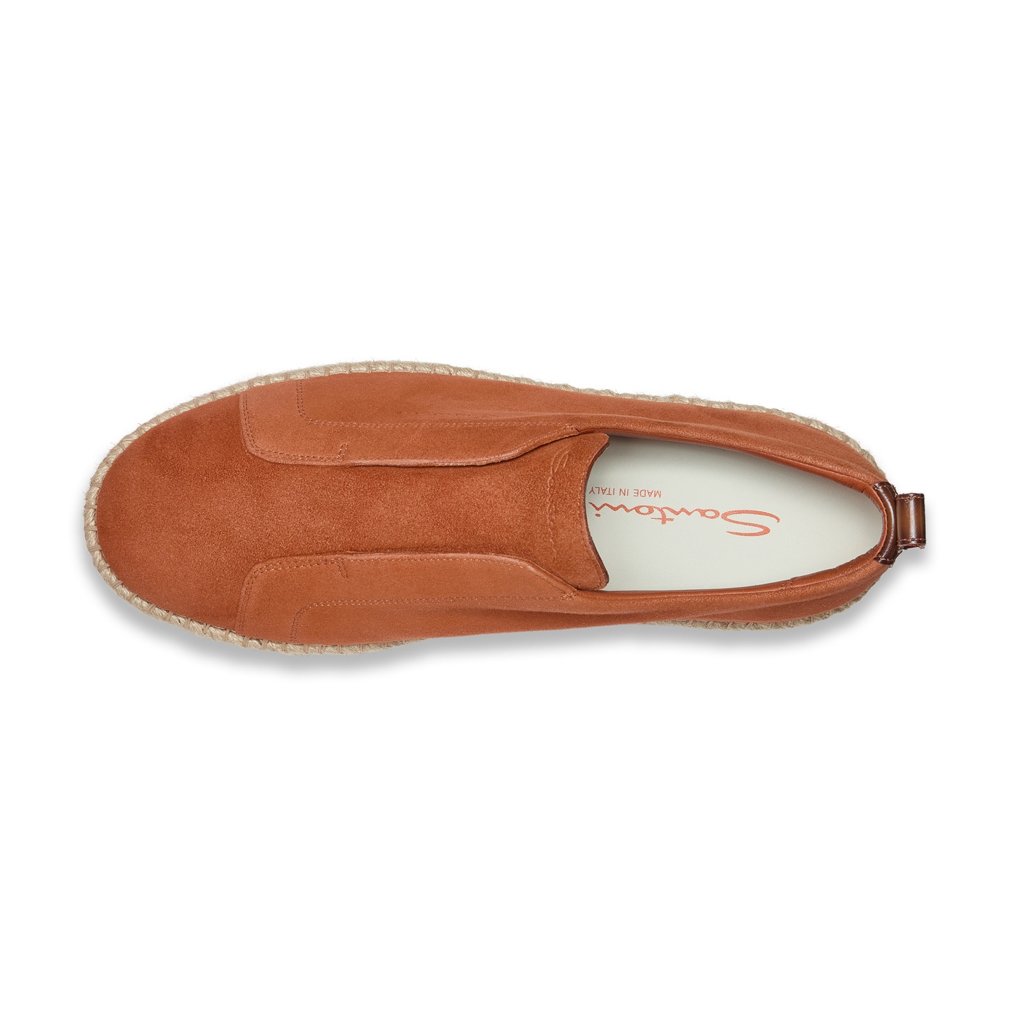 Men's orange suede espadrilles - 4