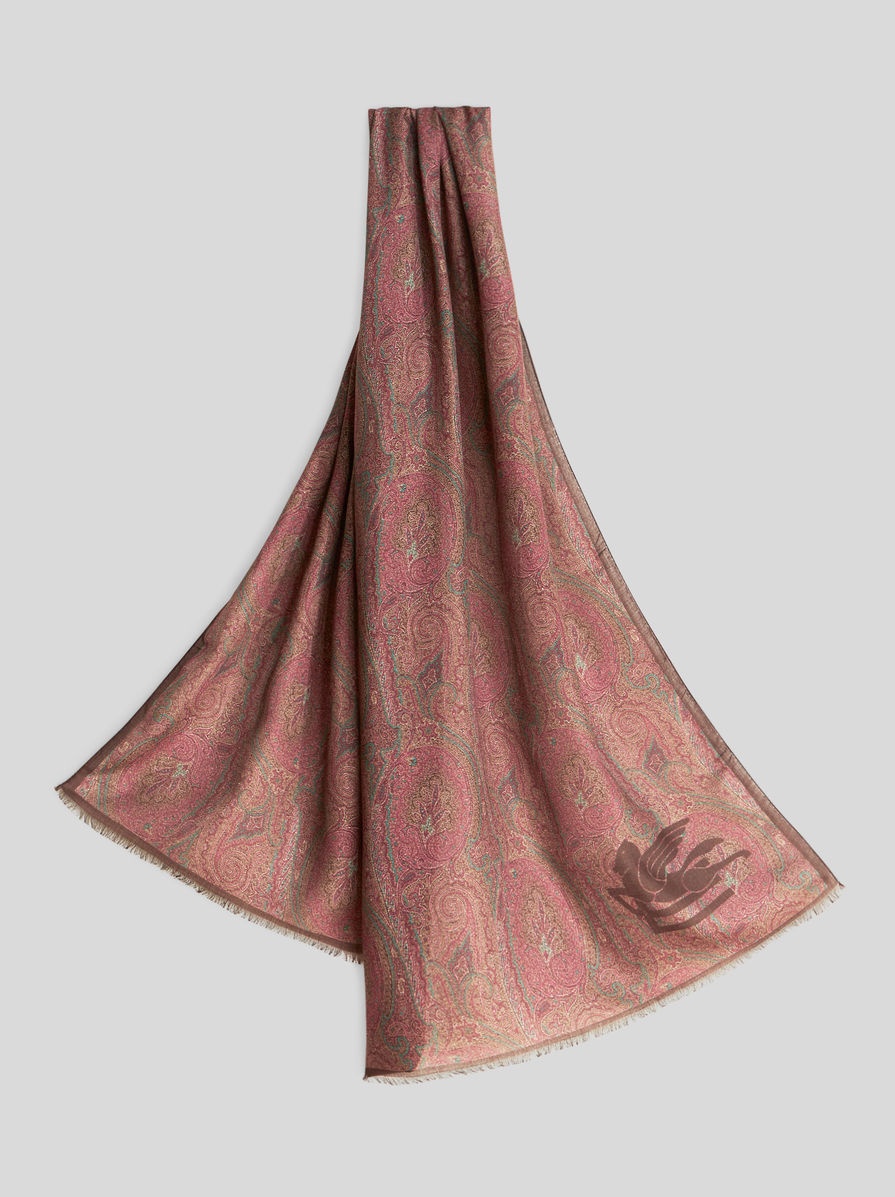 SCARF WITH ALL-OVER PAISLEY DESIGNS - 1