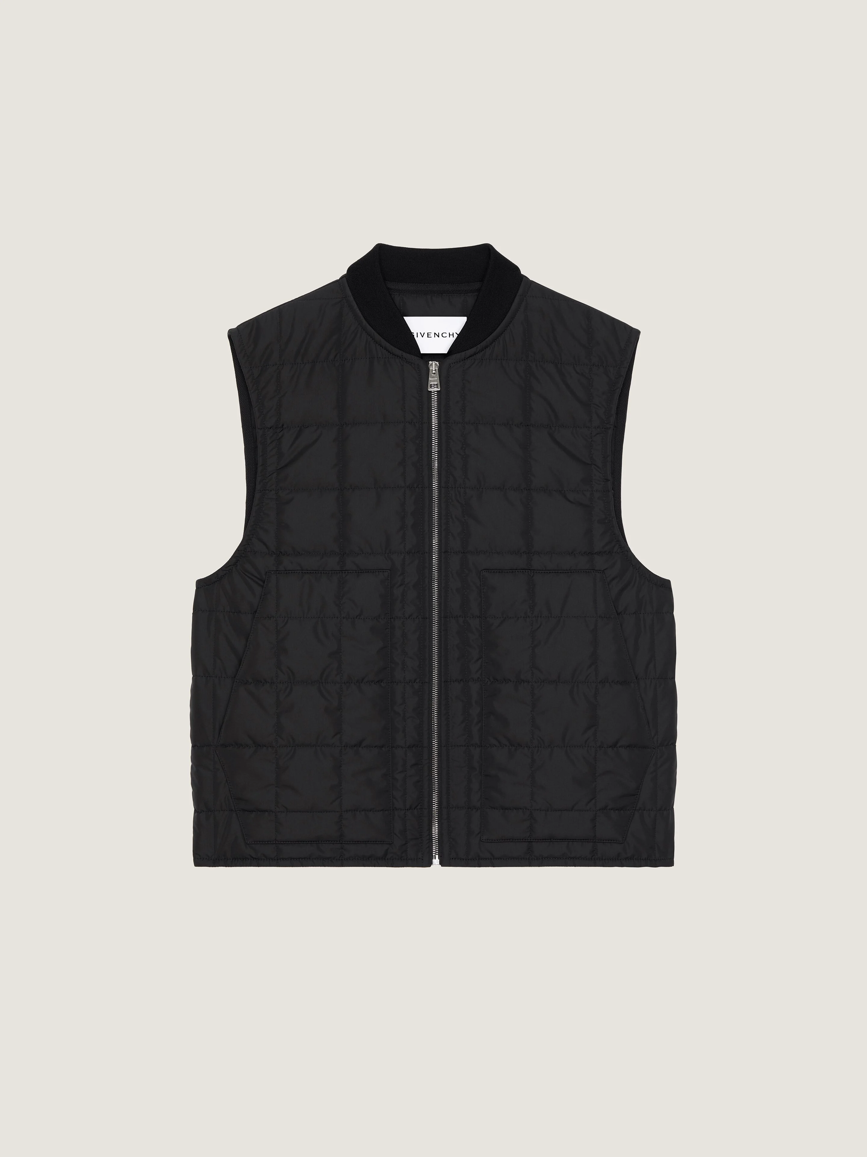 COUTURE SEAM QUILTED SLEEVELESS BLOUSON - 1