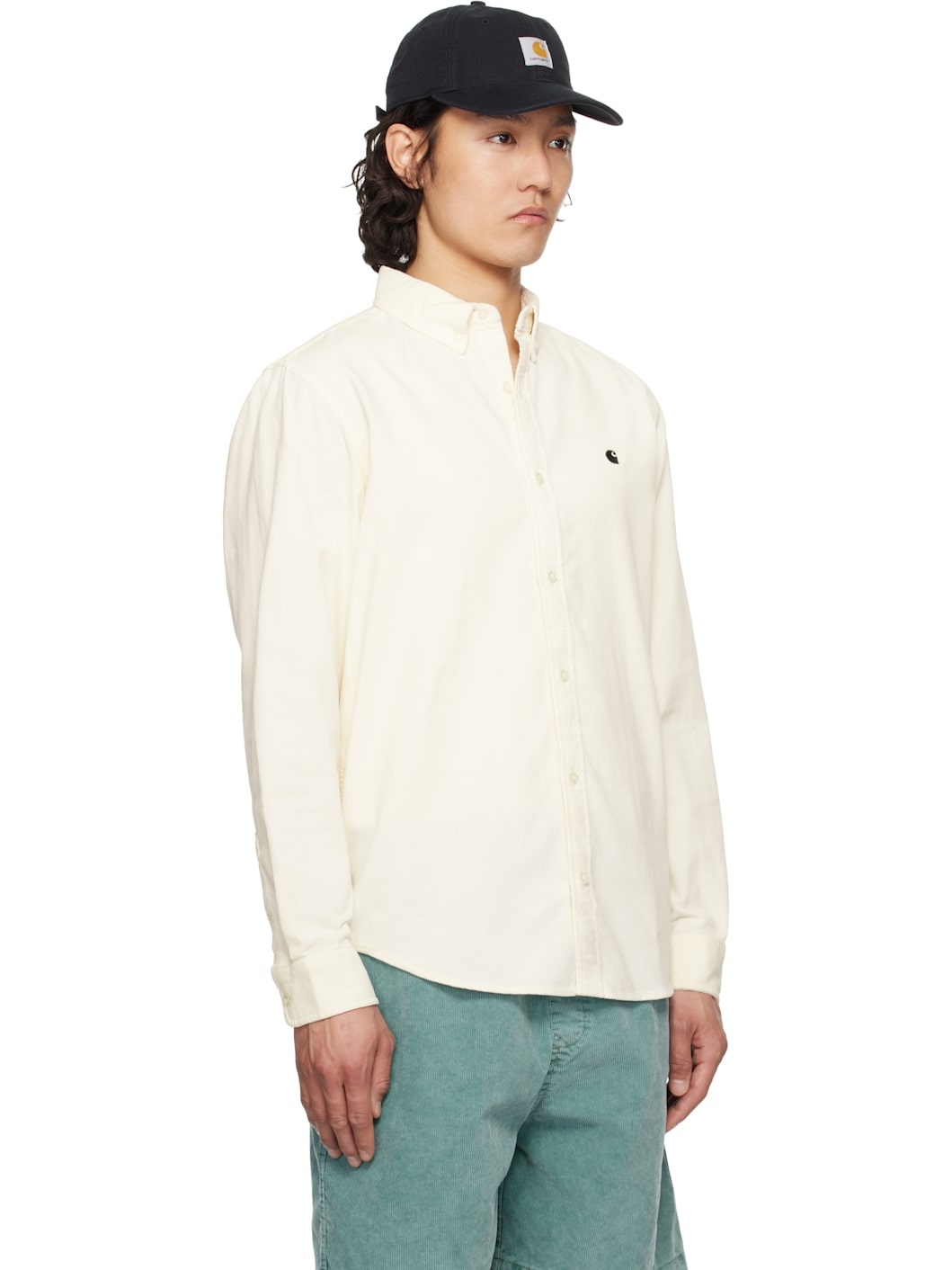White Madison Fine Cord Shirt - 2