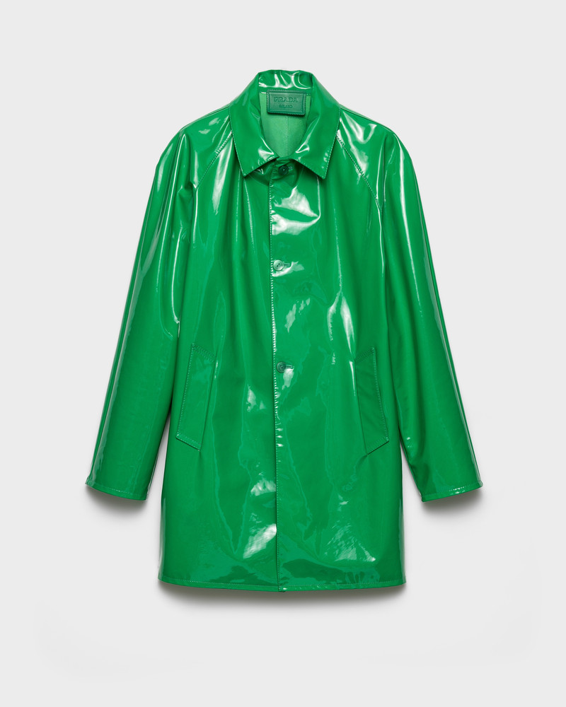 Shiny nappa leather caban jacket 1