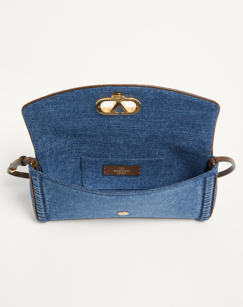 Valentino VALENTINO GARAVANI DEVAIN SMALL DENIM SHOULDER BAG outlook