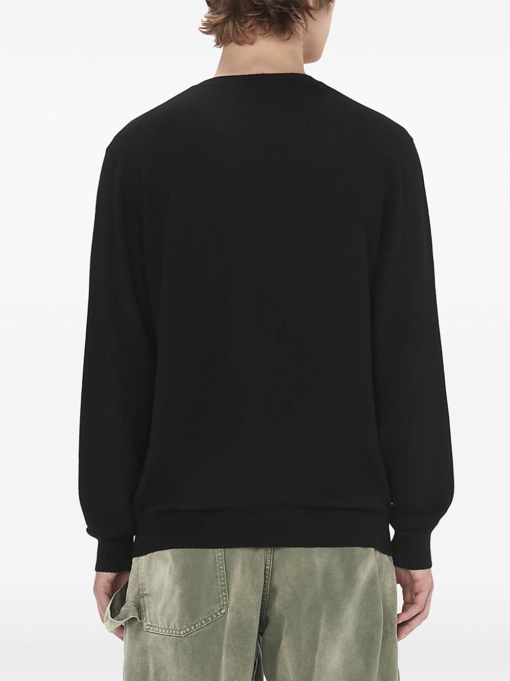 logo-embroidered crew-neck jumper - 4