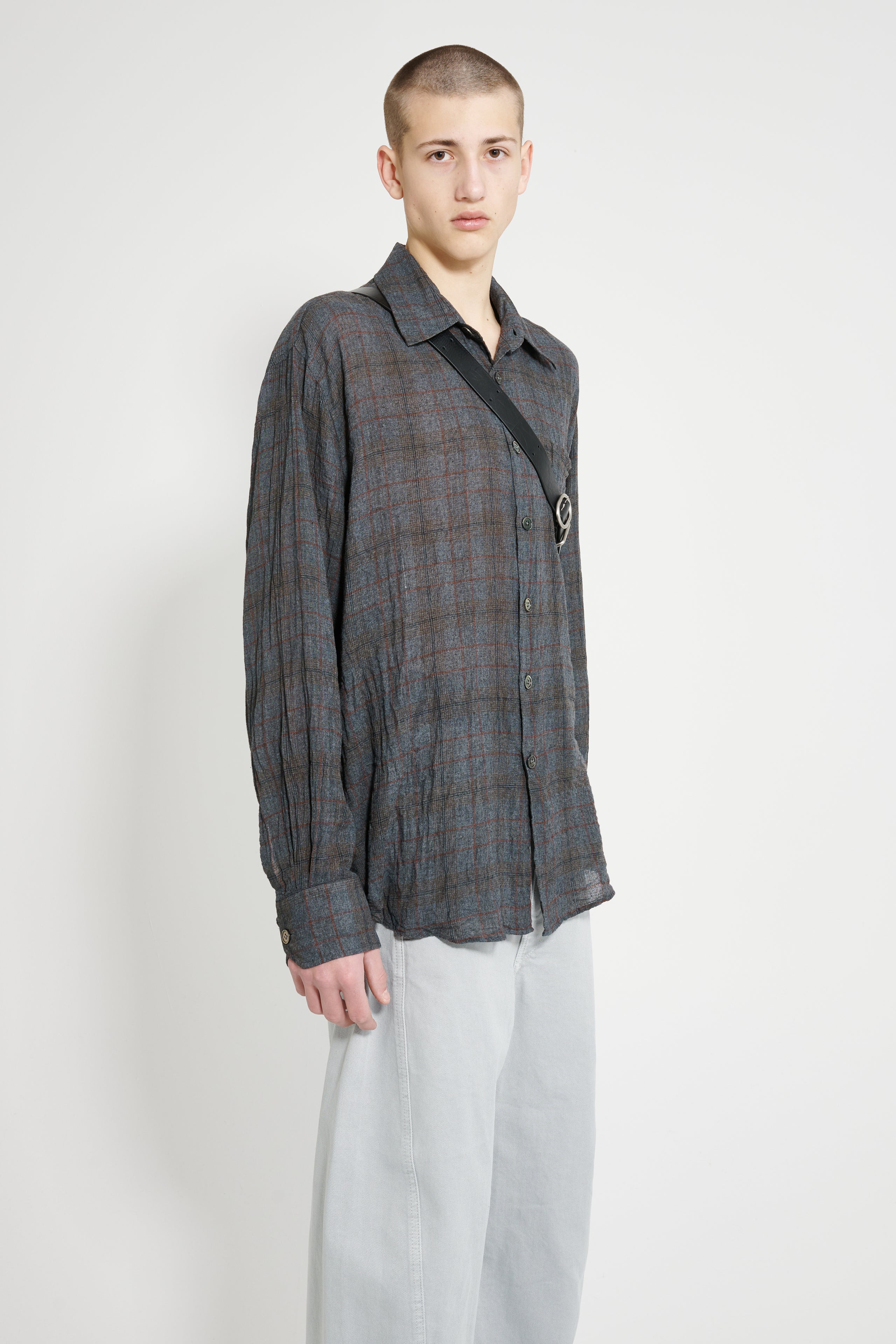 OUR LEGACY ABOVE SHIRT BAZAAR CHECK BREEZE WEAVE - 3